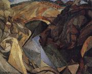 Diego Rivera Landscape of Spanish oil painting on canvas